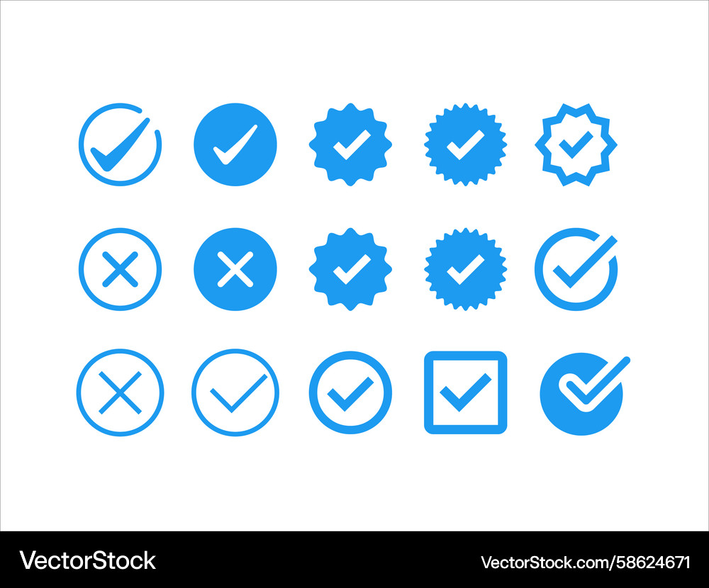 Check mark tick symbol representing confirmation Vector Image