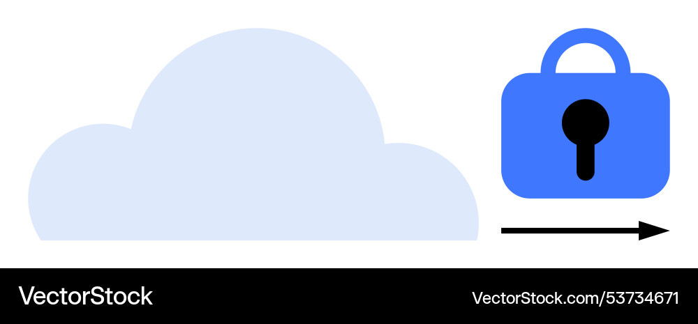 Cloud security and data protection representation Vector Image