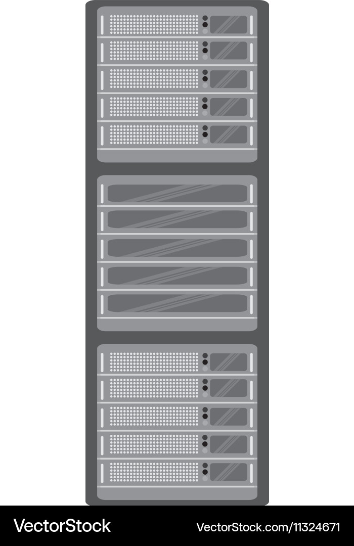 Computer server data isolated icon Vector Image