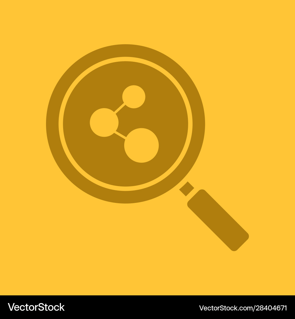 Connection search color linear icon vector image