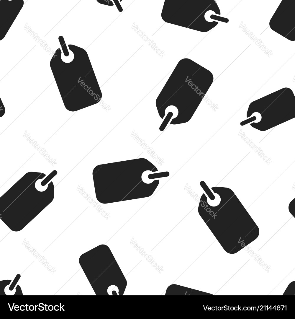Empty tag icon seamless pattern background Empty tag icon seamless pattern background Vector Image