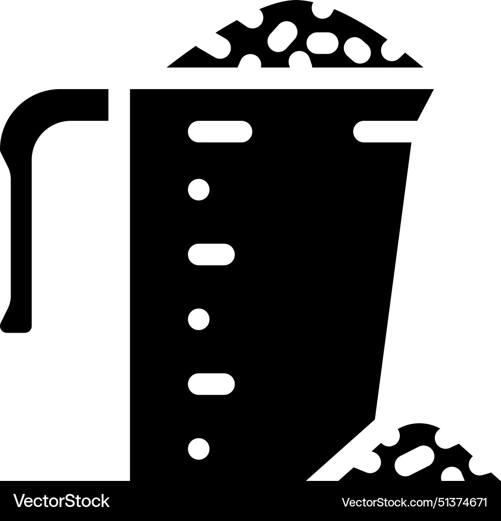 Granulen Holzpellets Glyph-Symbol Granulen Holzpellets Glyph-Symbol vektorbild
