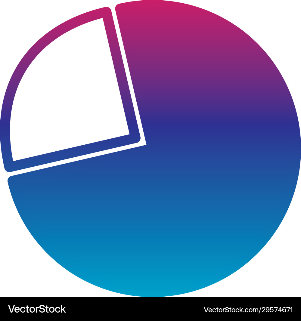 Isolated workflow cake gradient line style icon vector image
