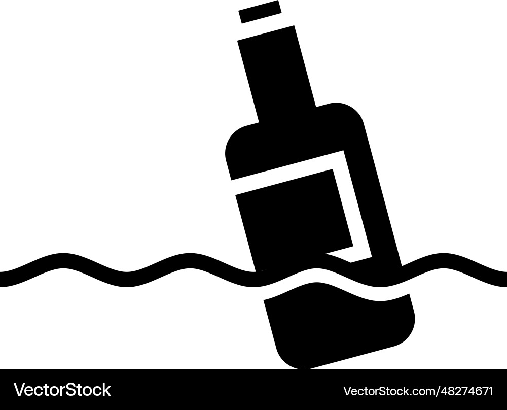 Message bottle icon Message bottle icon vector image