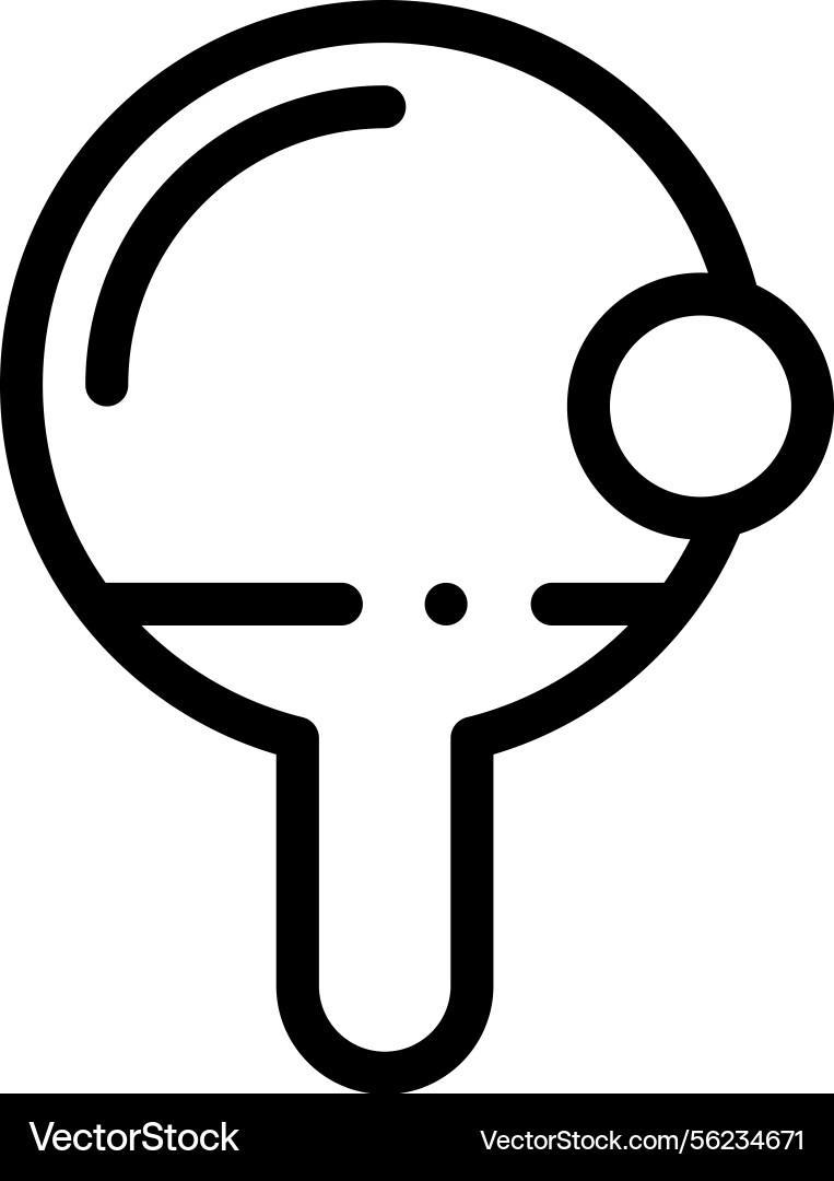 Ping pong icon thin linear style design isolated Ping pong icon thin linear style design isolated vector image