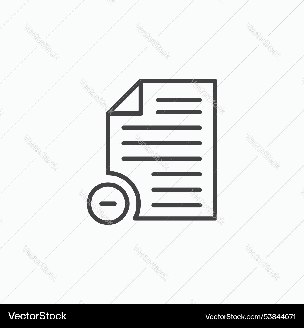 Remove document icon set Remove document icon set vector image