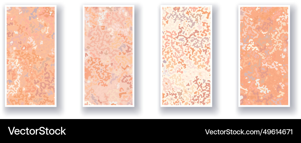 Set of natural coral pattern peach fuzz abstract Set of natural coral pattern peach fuzz abstract vector image