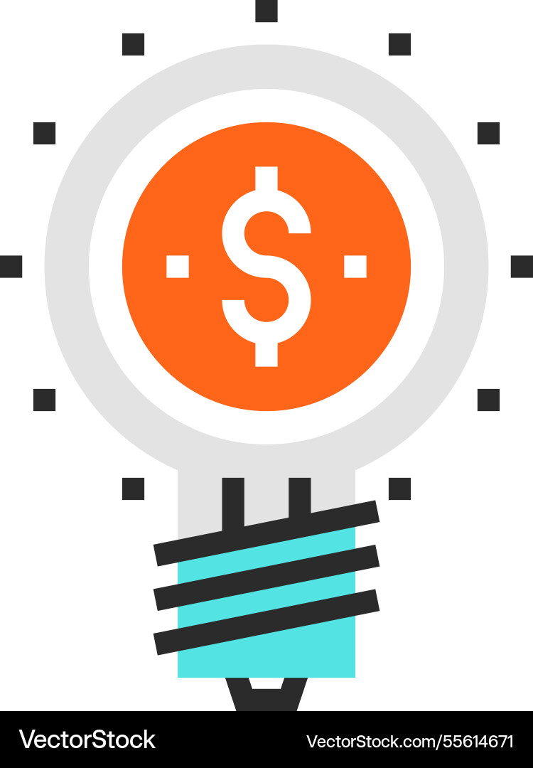 Smart solution flat line web icon concept Smart solution flat line web icon concept vector image