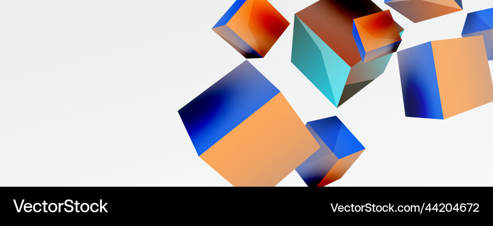 3d cubes abstract background composition 3d cubes abstract background composition vector image