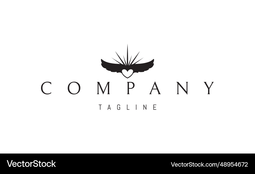 A logo with an abstract image of shining vector image