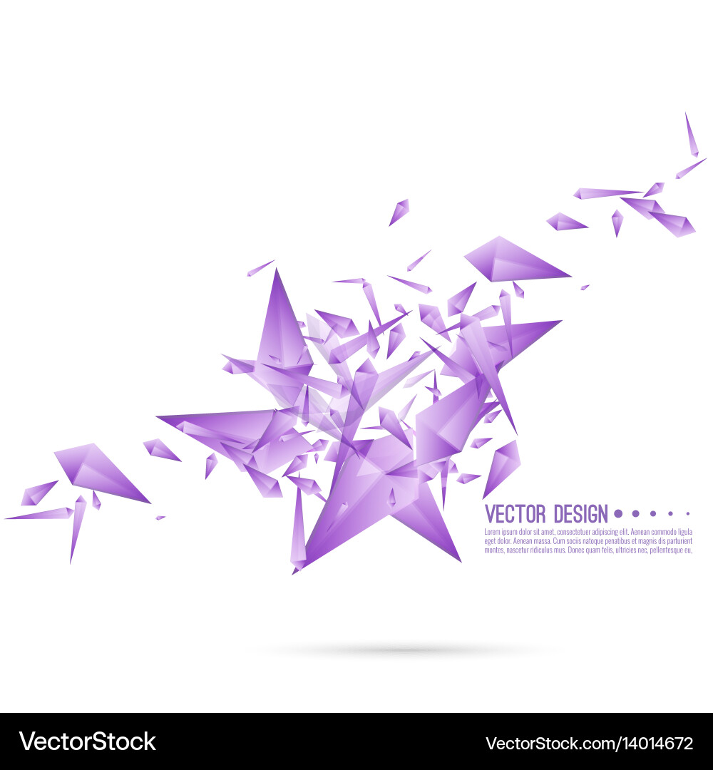 Abstract background with dynamic fragments Vector Image