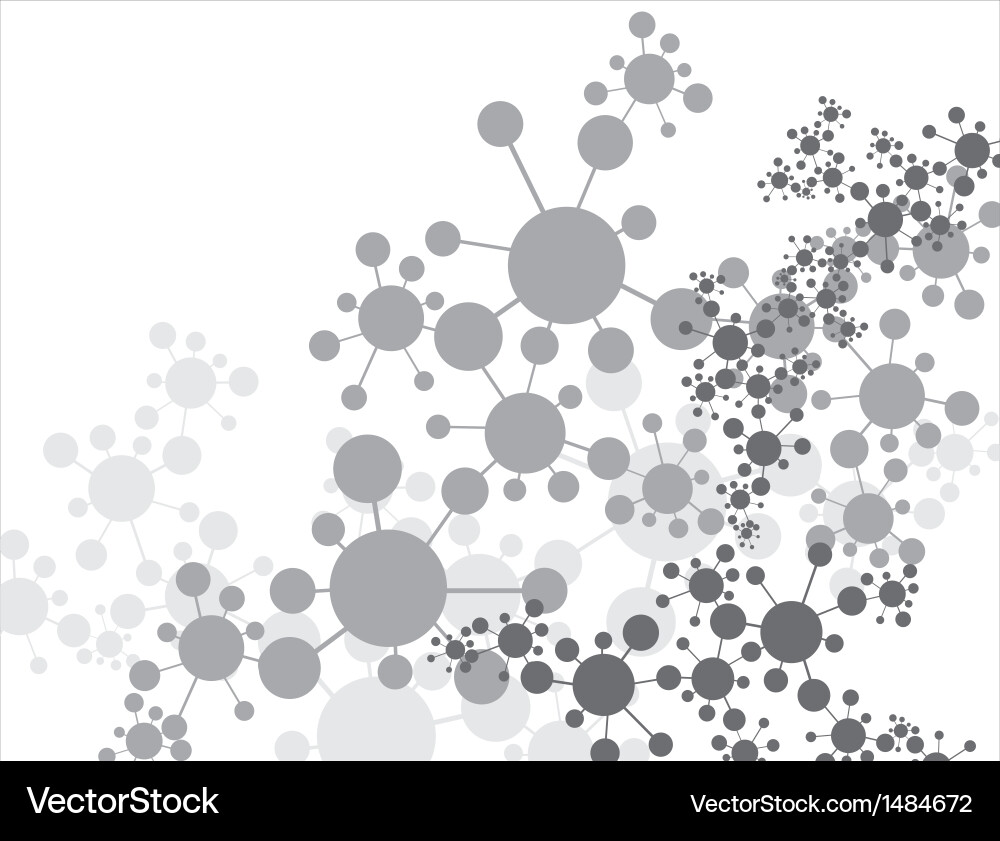 Abstract molecular structure background Vector Image