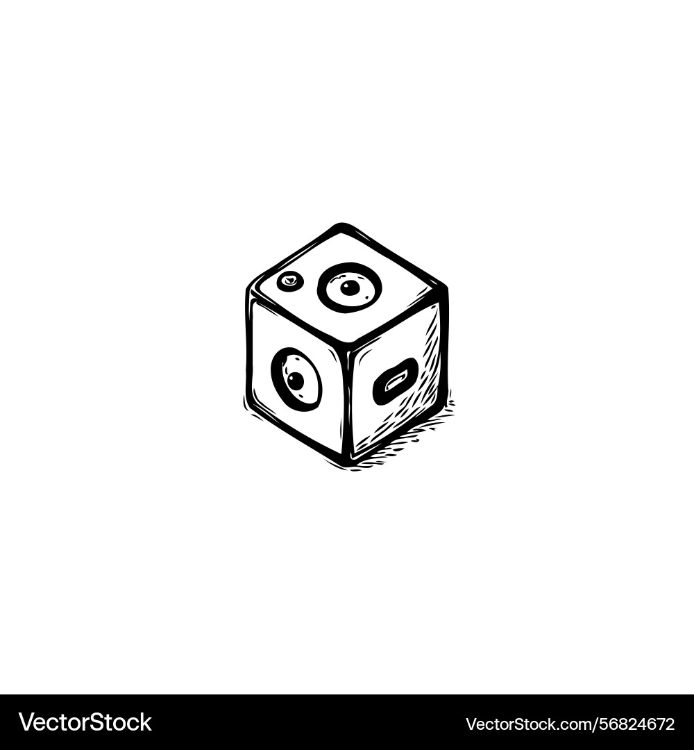 Abstract perspective cube with symmetrical Abstract perspective cube with symmetrical Vector Image