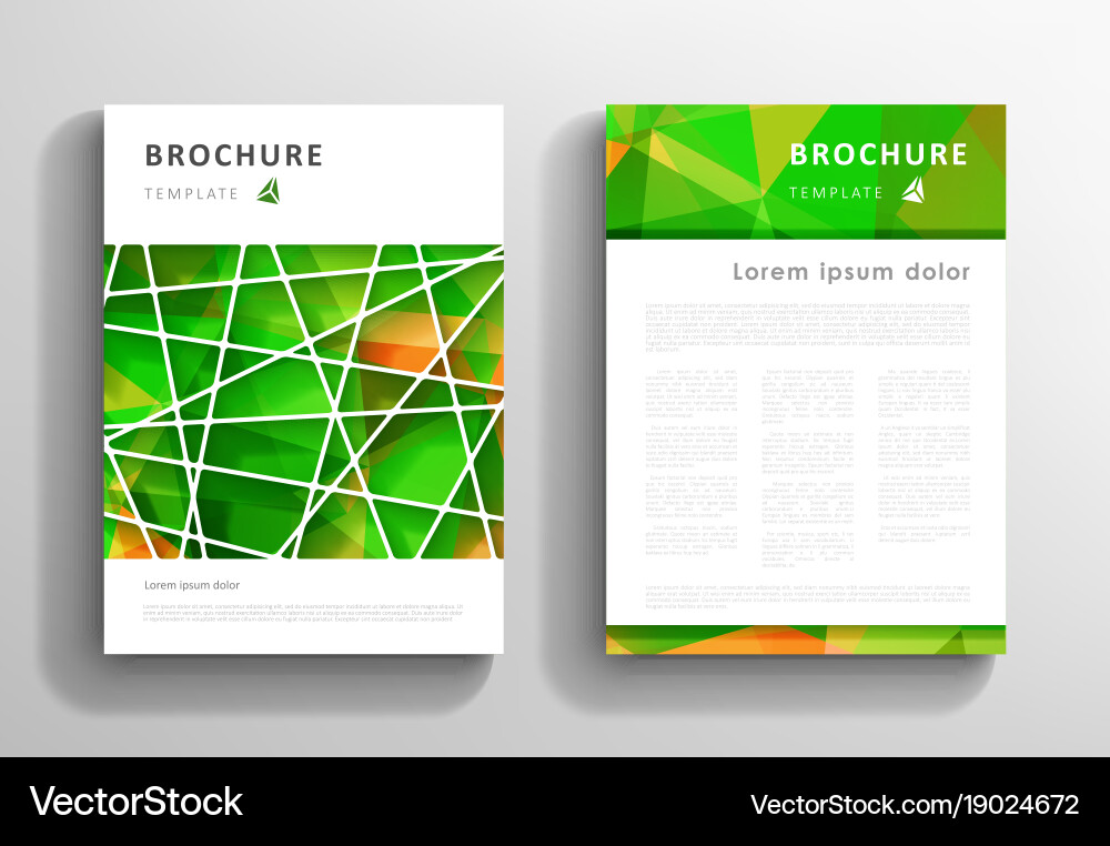 Abstract triangular brochure design template Vector Image