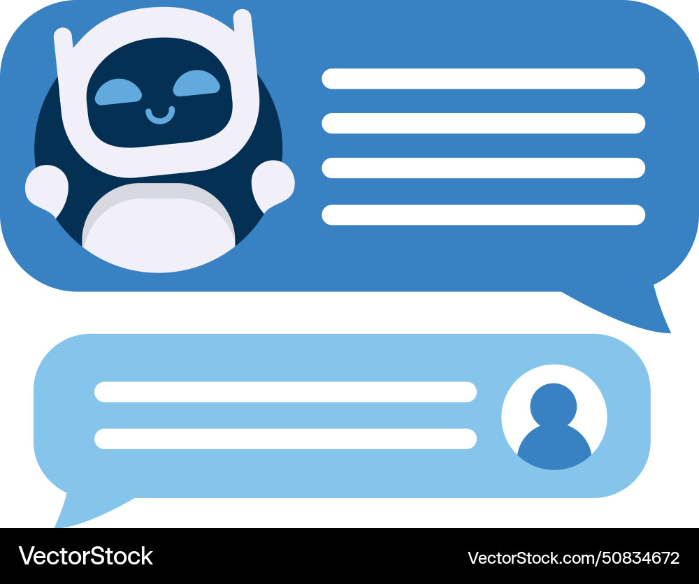 Chatbot automatic message vector image