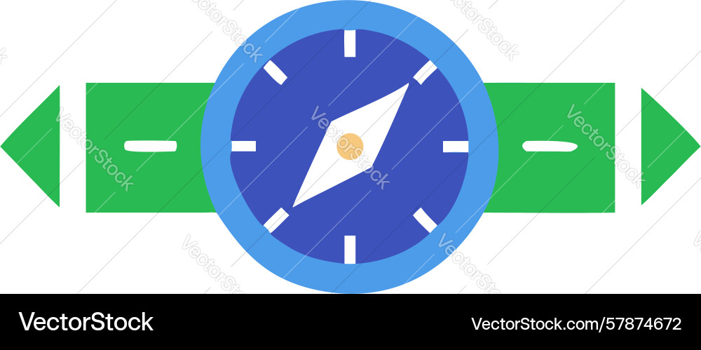 Compass navigation bar icon design generative ai Vector Image