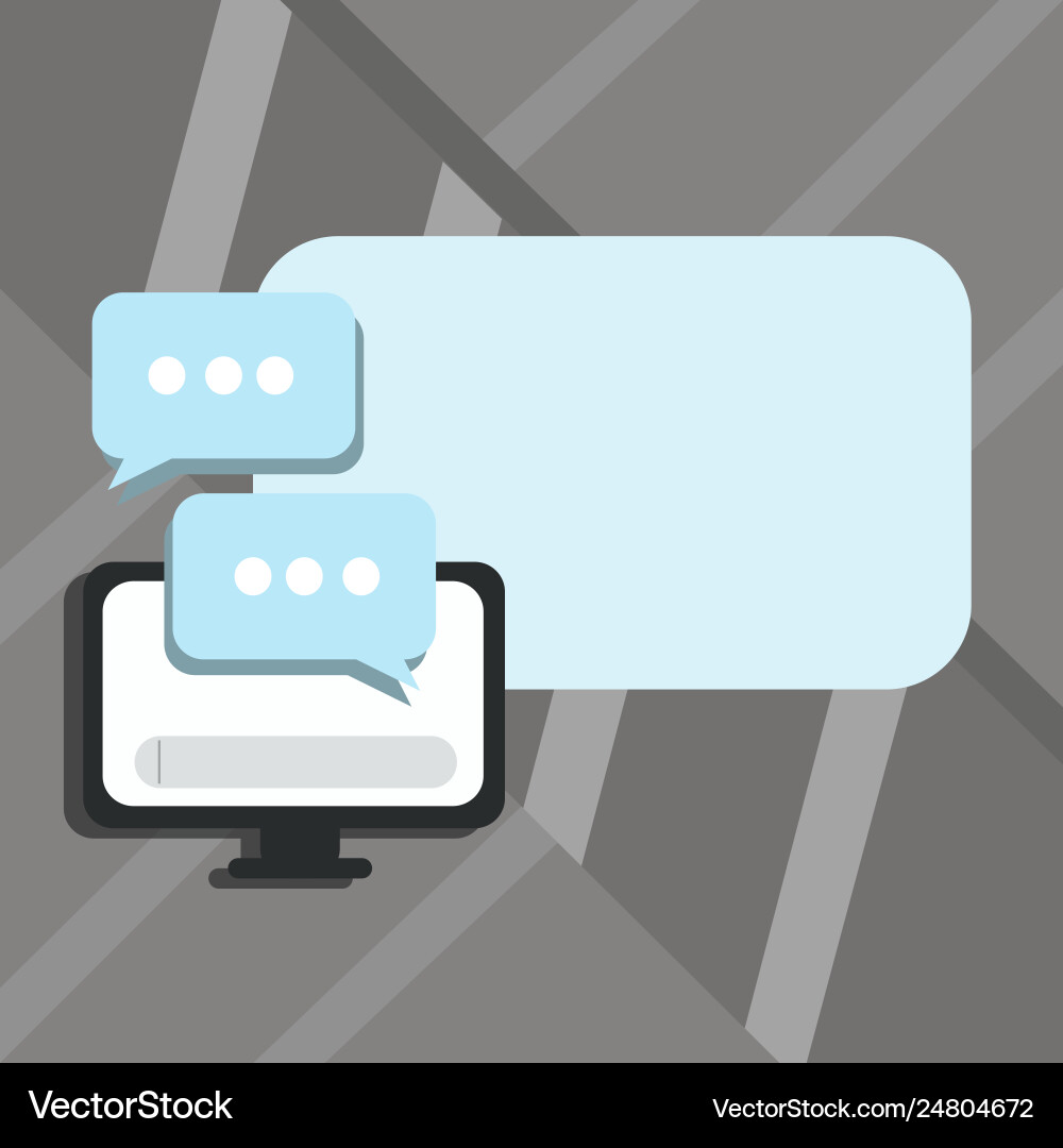 Desktop computer monitor screen with progress bar Desktop computer monitor screen with progress bar vector image