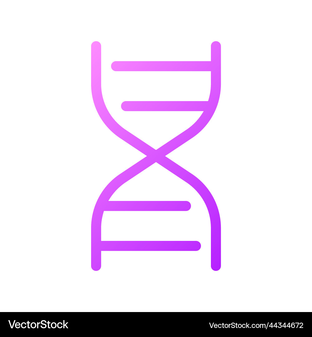 Dna molecule pixel perfect gradient linear ui icon Dna molecule pixel perfect gradient linear ui icon Vector Image