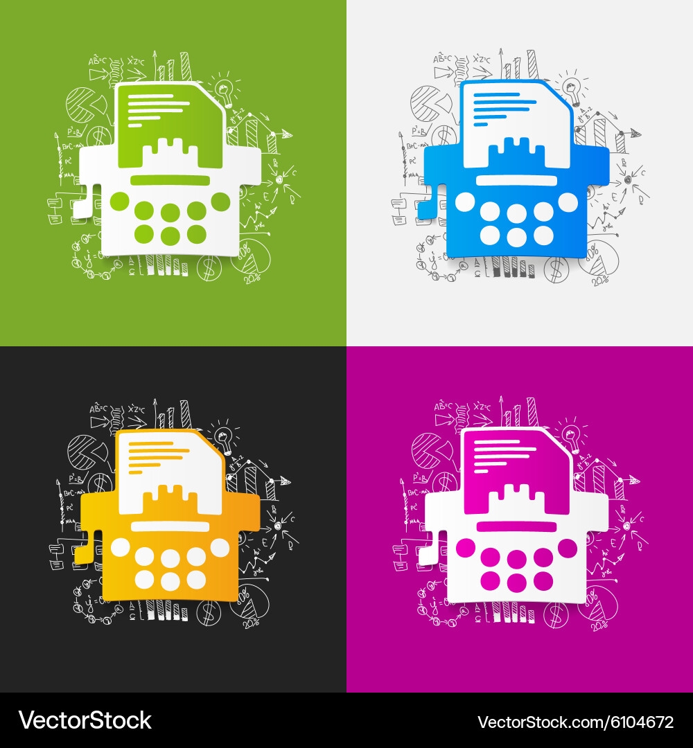 Drawing business formulas typewriter Vector Image