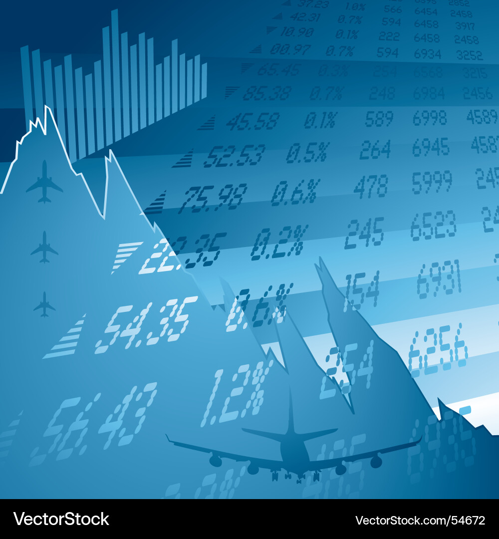 Financial Crisis Stock Market Graph Vector Image