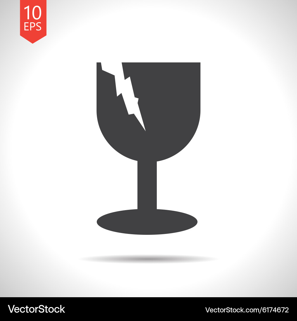 Fragile icon vector image
