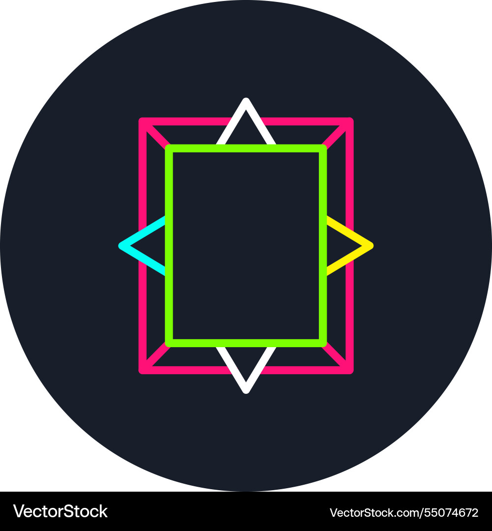 Frame line multi color icon Vector Image