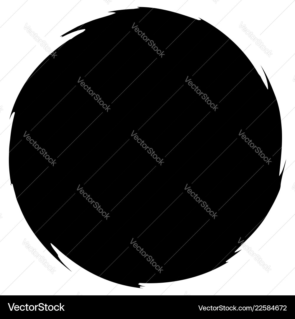 Grungy smeared circle abstract splash shape Grungy smeared circle abstract splash shape Vector Image