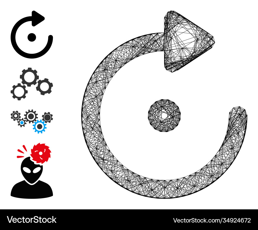 Net rotation mesh vector image
