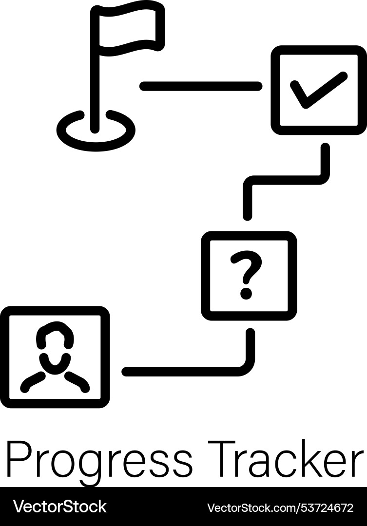 Progress tracker vector image