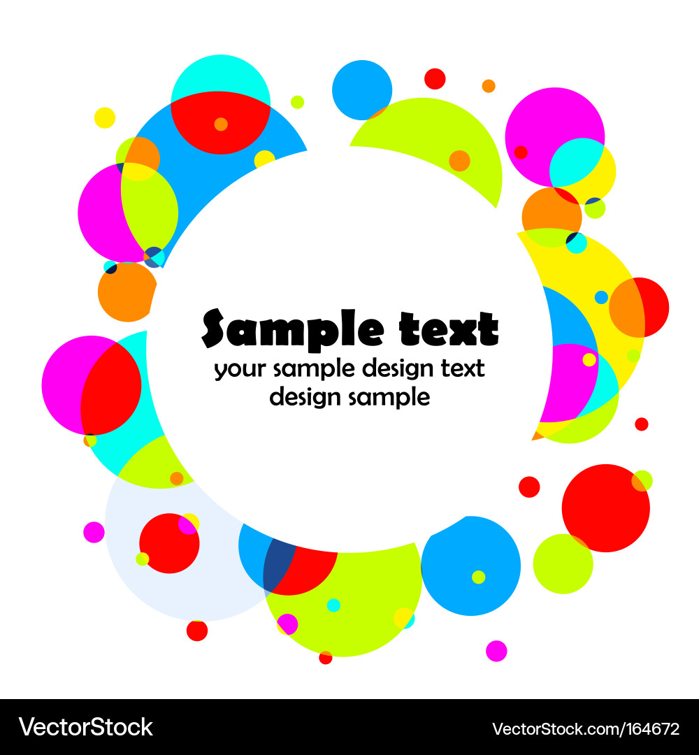 Round color background vector image