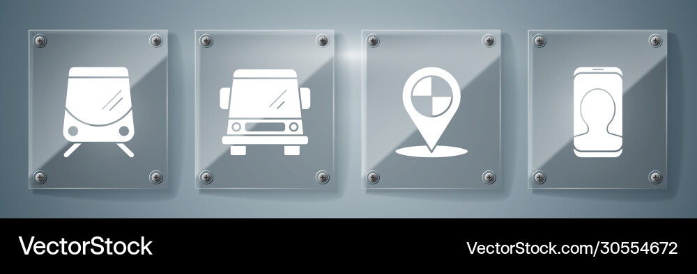 Set taxi call telephone service map pointer Vector Image