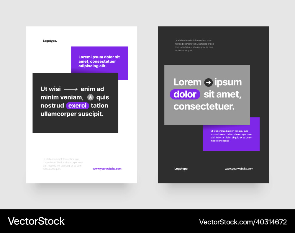 Simple layout template for events vector image