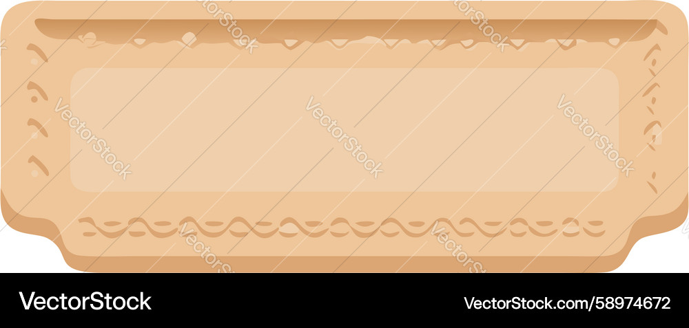 Simple rounded rectangle tray or container design Vector Image