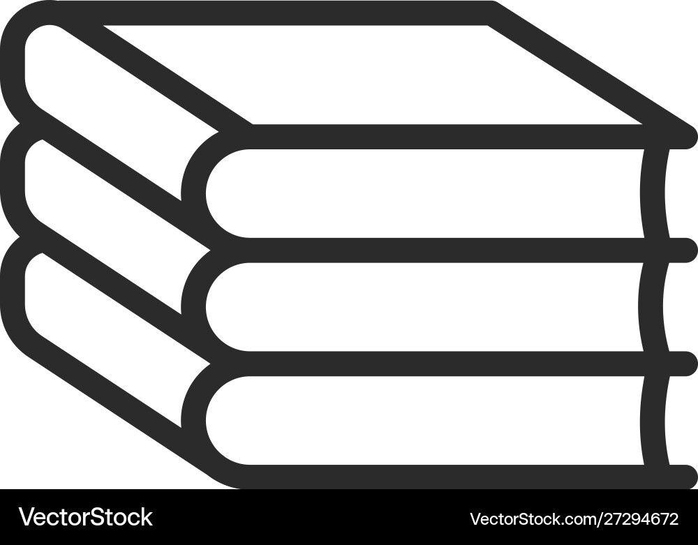 Stack of Books Icon - Knowledge & Learning vector image