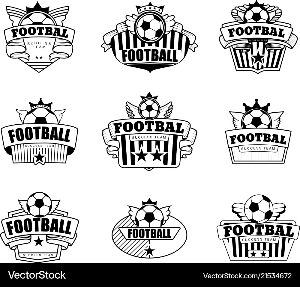 Successful football emblem club Successful football emblem club vector image