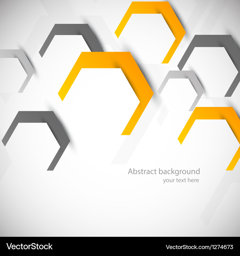 Abstract background with hexagons vector image