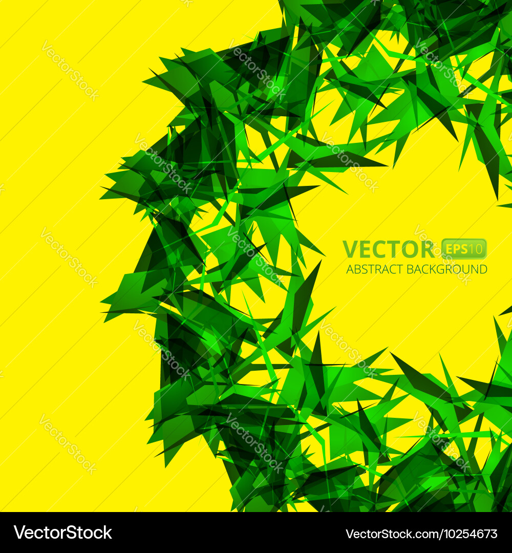 Abstract green triangle background Vector Image