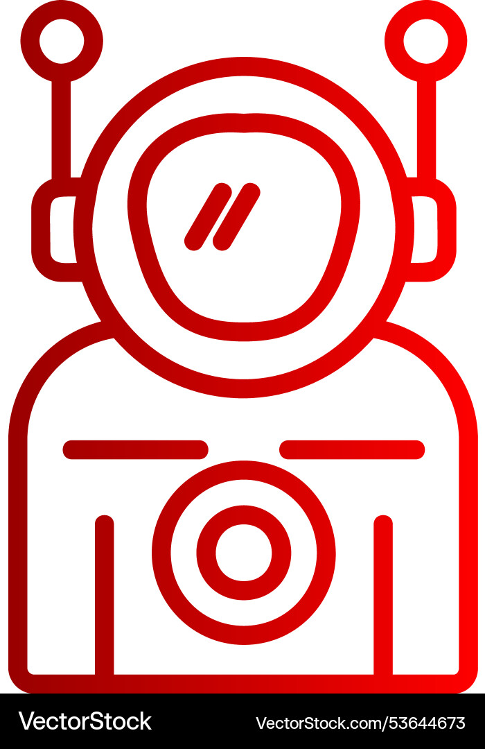 Astronaut line gradient icon Vector Image