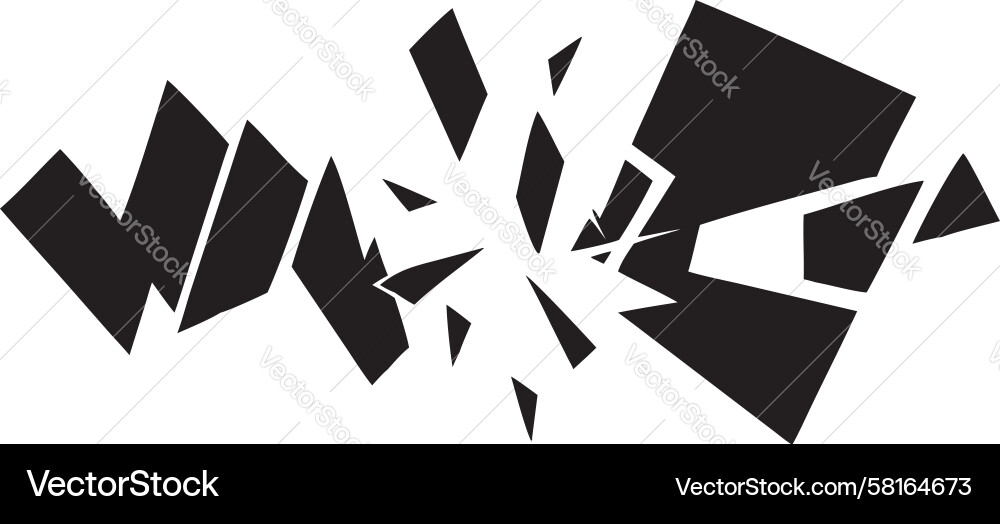 Bursting Shard Explosion Vector Image
