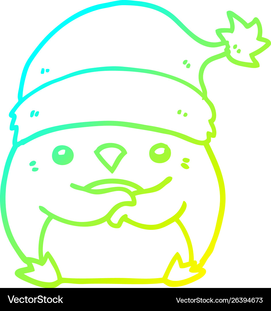 Cold gradient line drawing cute cartoon penguin – Royalty-Free Vector |  VectorStock, image size:941x1080