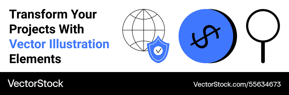 Enhance your projects with global security Enhance your projects with global security vector image
