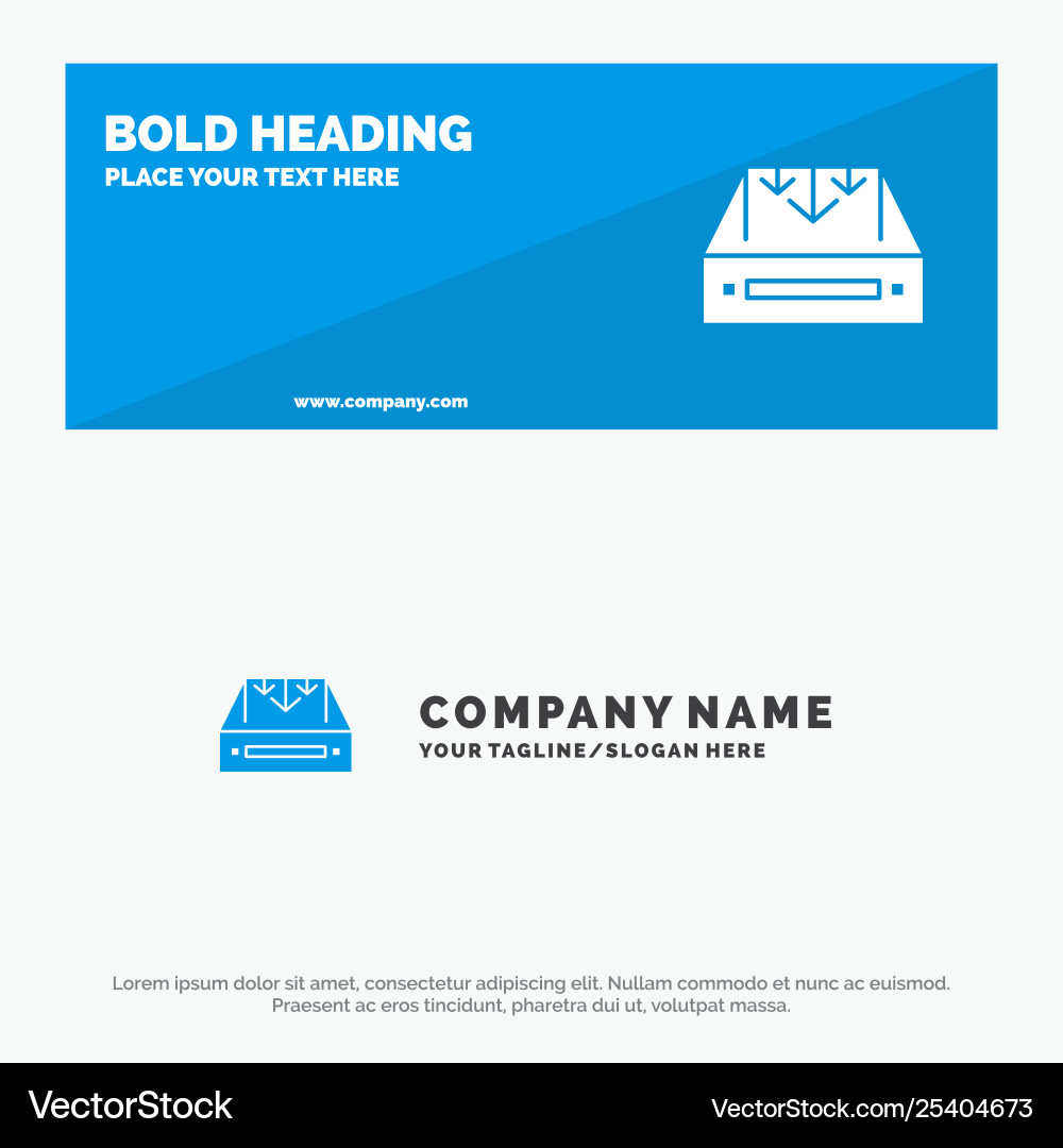 Inbox mail box container delivery parcel solid Vector Image