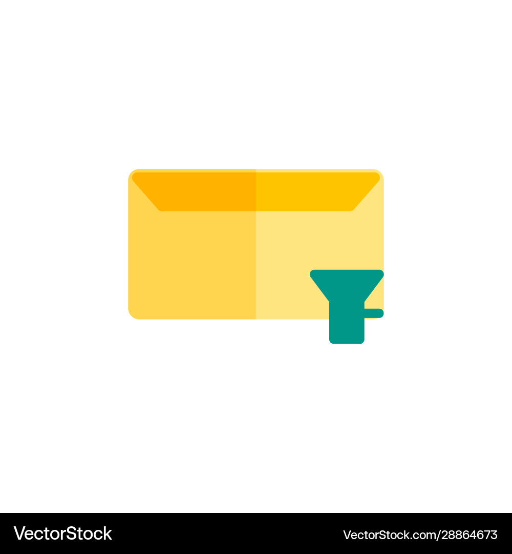 Message icon design flat style filter logo Message icon design flat style filter logo vector image