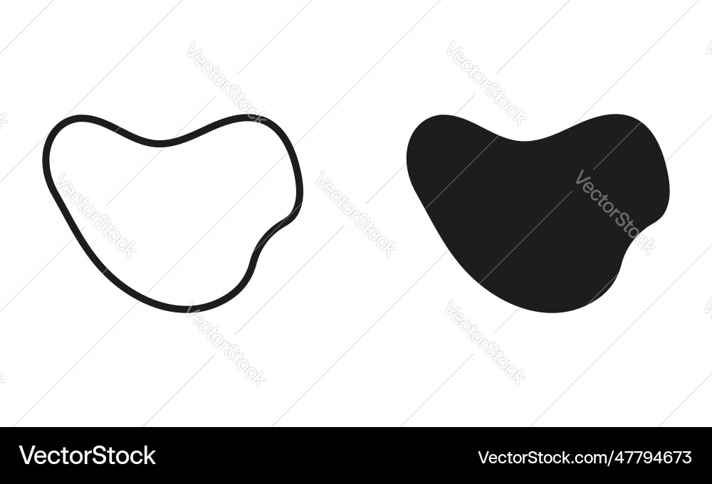Random liquid design form pebble stone Random liquid design form pebble stone vector image