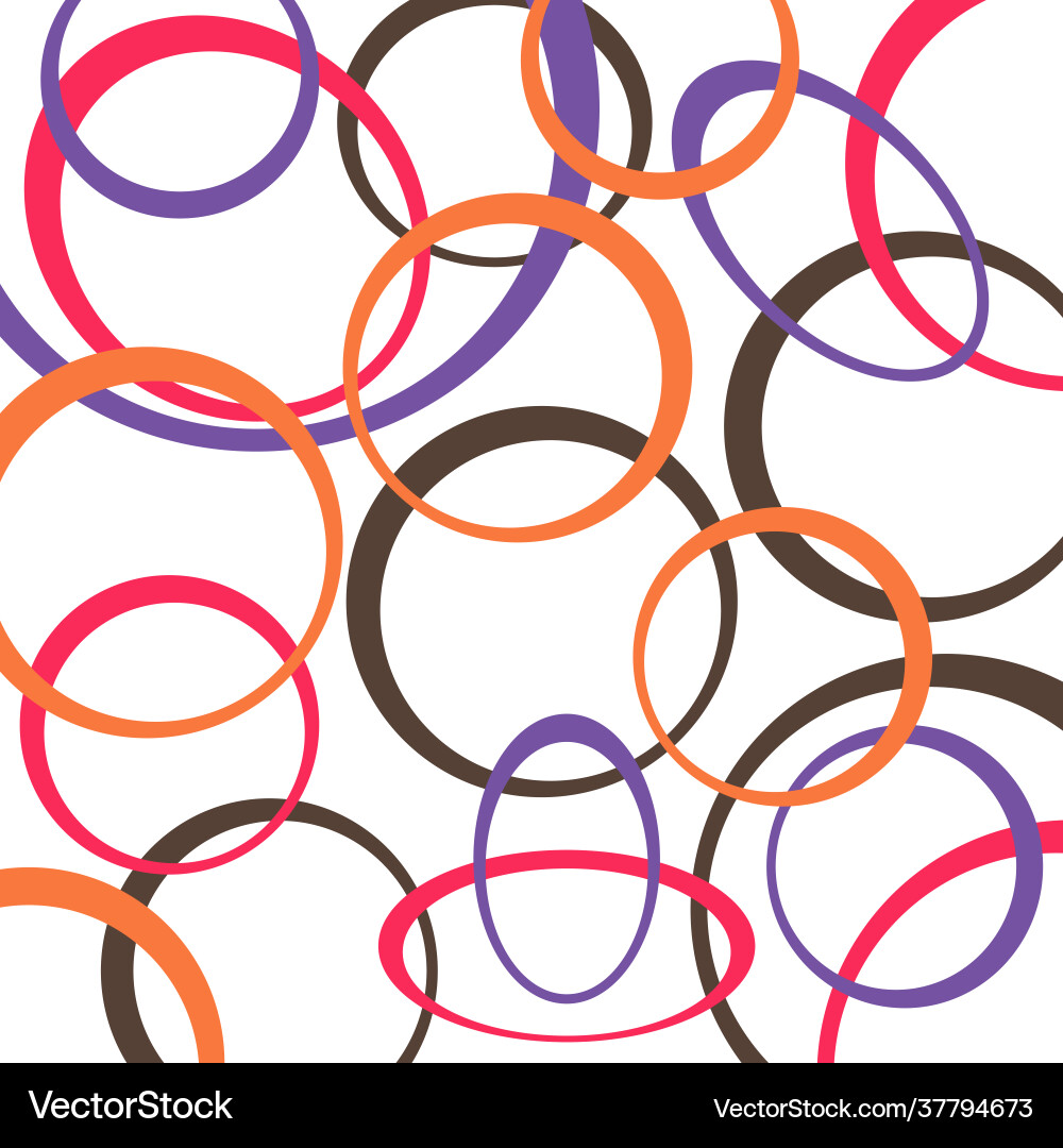 Retro pattern background with circles vector image