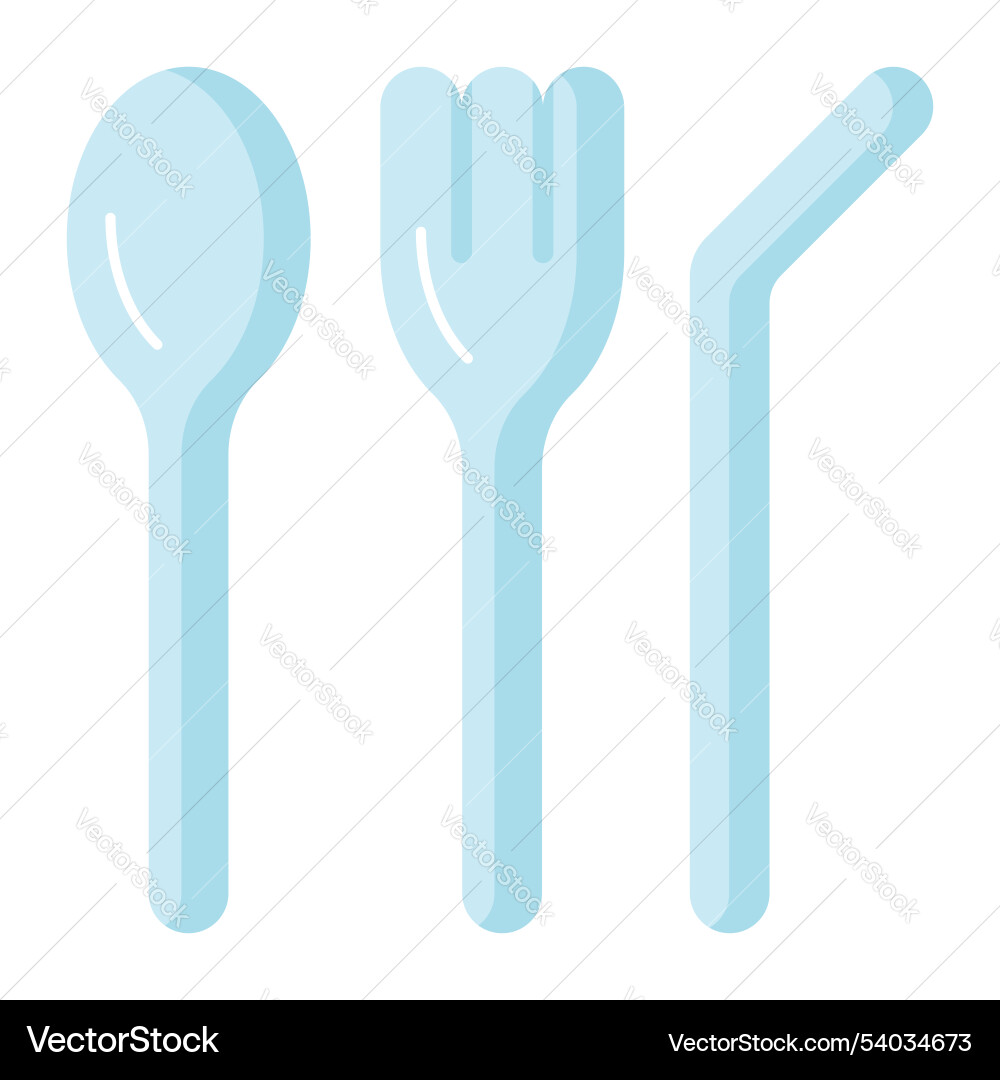 Reusable utensils design in modern style isolated Vector Image