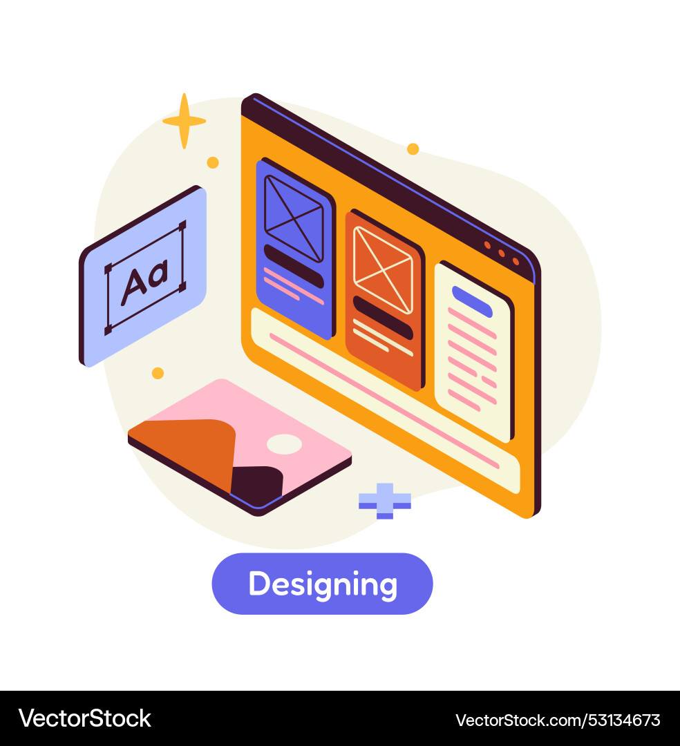 Software development stage process of developing Software development stage process of developing vector image