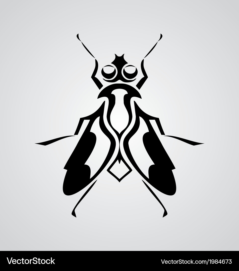 Tribal fly Royalty Free Vector Image - VectorStock