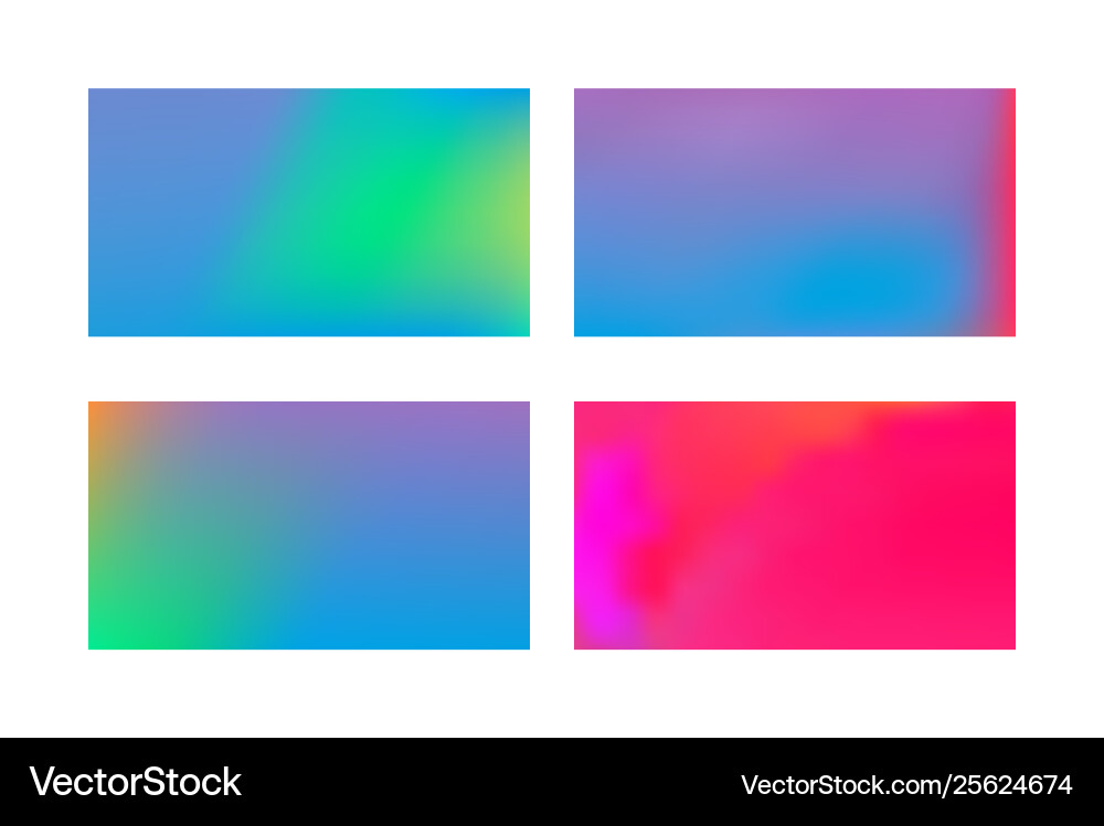 Abstract colored blurred gradient mesh background vector image