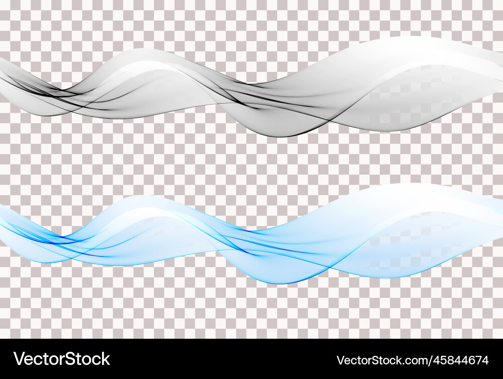 Abstract wave element on transparent background Vector Image